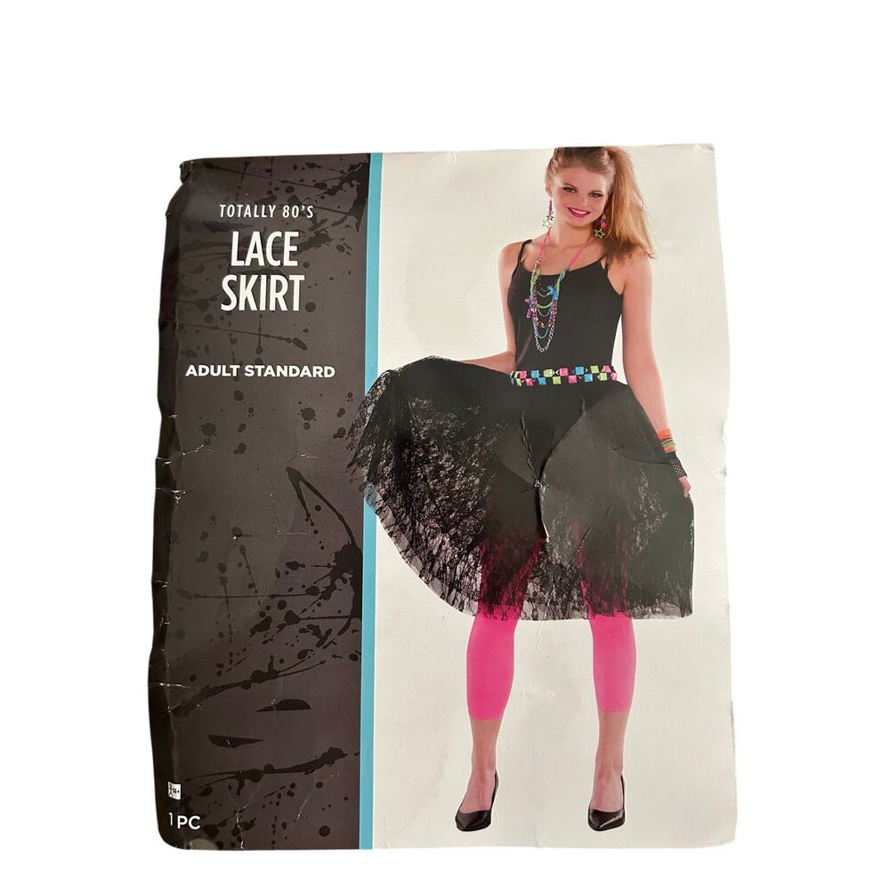 TOTALLY 80'S BLACK LACE SKIRT